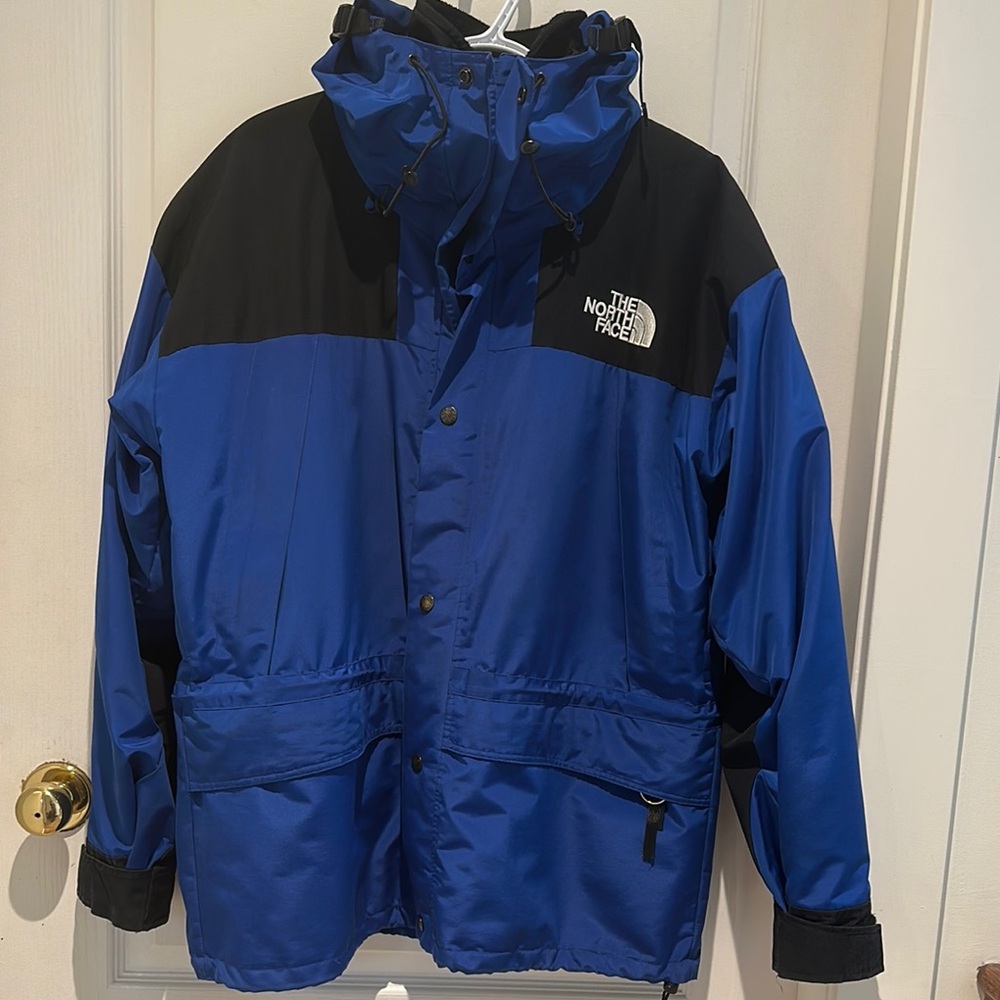The North Face Men's Blue and Black Goretex Jacket